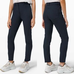 Lululemon City Sleek 5 Pocket Pants Navy Blue Womens Size 2 Reflective‎ LW5CPNS
